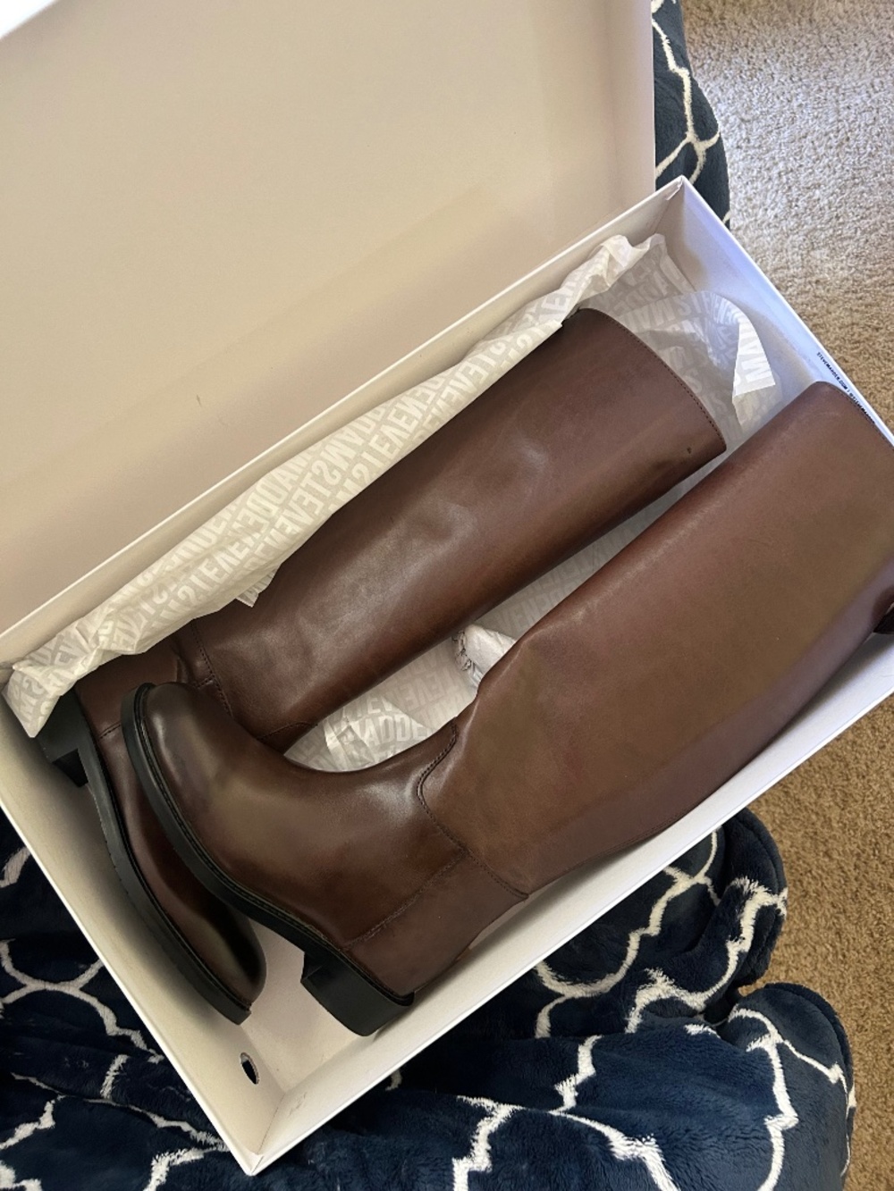 Steve Madden Beren Brown Leather Boots